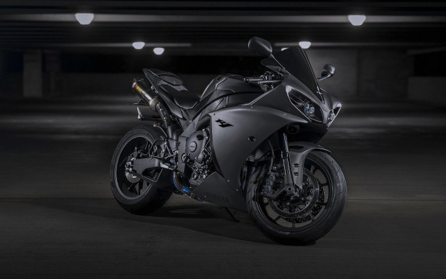 Black motorcycle parking garage white free wallpaper - medium preview image