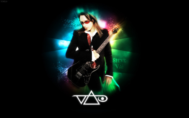 Man suit sunglasses guitar neon free wallpaper - medium preview image