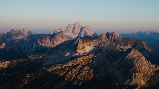 Mountain range sunset clouds nature free wallpaper - medium preview image