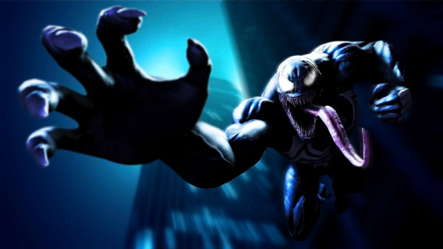 Black suit person glowing monster free wallpaper - medium preview image