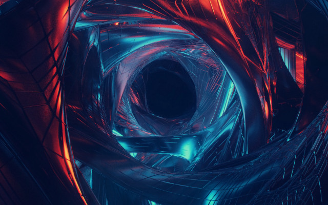 Colorful abstract black background blue free wallpaper - medium preview image
