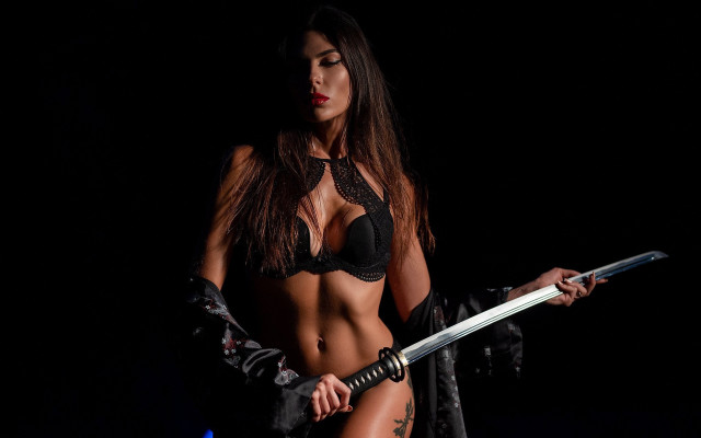 Aramenta dianthe vail cyberpunk sword free wallpaper - medium preview image