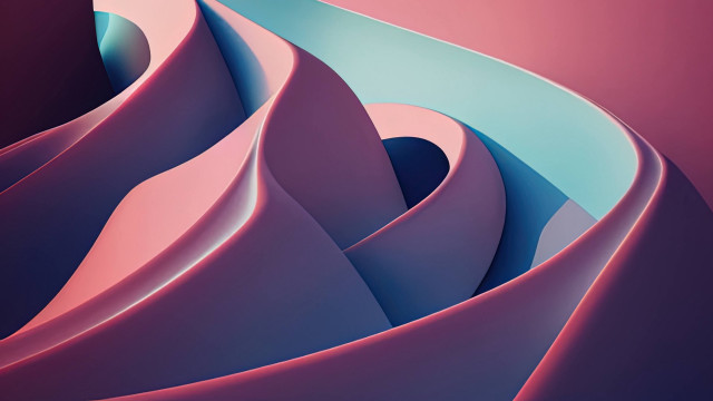 Pink blue abstract curves generative free wallpaper - medium preview image