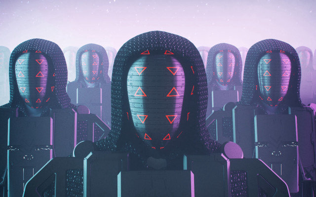 Futuristic afrofuturism cityscape night starry free wallpaper - medium preview image