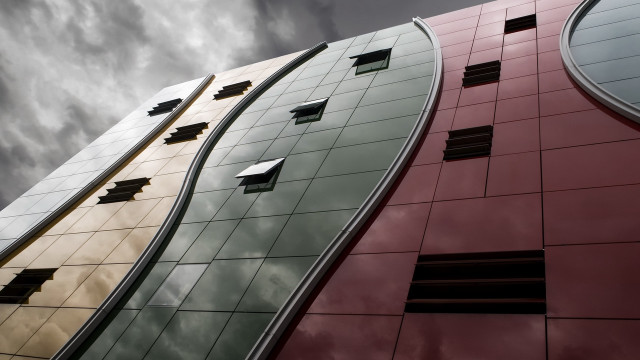 Clock tower cloudy sky abstract free wallpaper - medium preview image