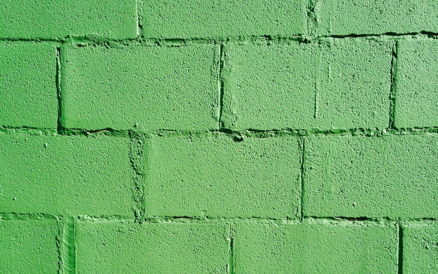 Green brick wall white vase free wallpaper - medium preview image
