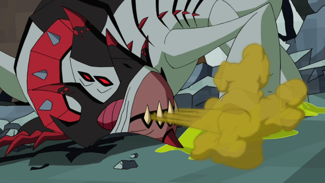 Cartoon character attacking yellow dragon free wallpaper - medium preview image