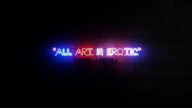 Neon sign art erotic dark free wallpaper - medium preview image