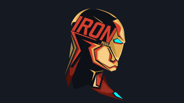 Ironman mask blue eye red free wallpaper - medium preview image