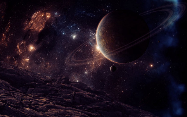 Planet star rocky surface space free wallpaper - medium preview image