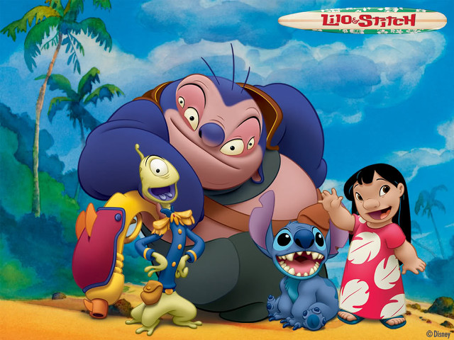 Cartoon characters beach sky background free wallpaper - medium preview image