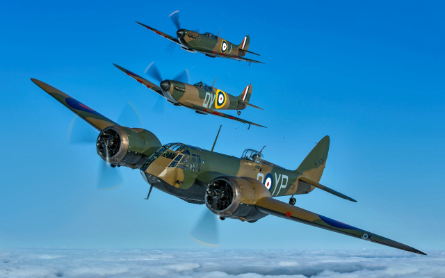 Fighter jets clouds sky plane free wallpaper - medium preview image