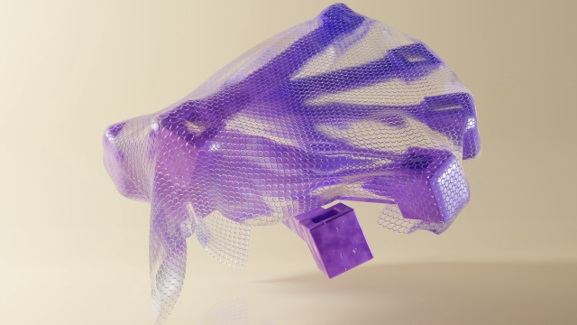Purple object gradient background halftone free wallpaper - medium preview image