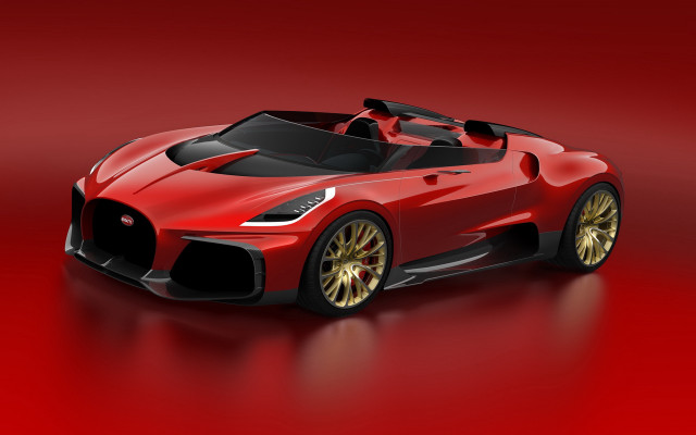 Red sports car black top #3 free wallpaper - medium preview image