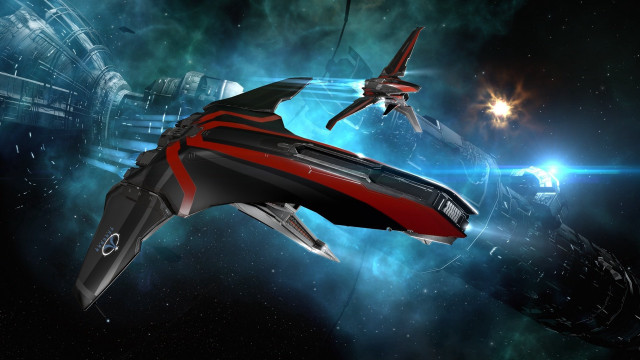 Galaxy spaceship stars planet spacecraft free wallpaper - medium preview image