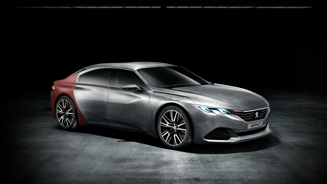 Silver car red stripe dark free wallpaper - medium preview image