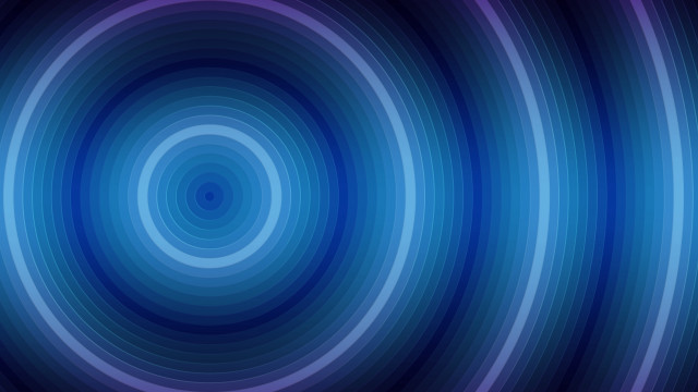 Blue circle black center opart free wallpaper - medium preview image