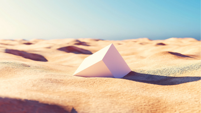 Desert sand sculpture blue sky free wallpaper - medium preview image
