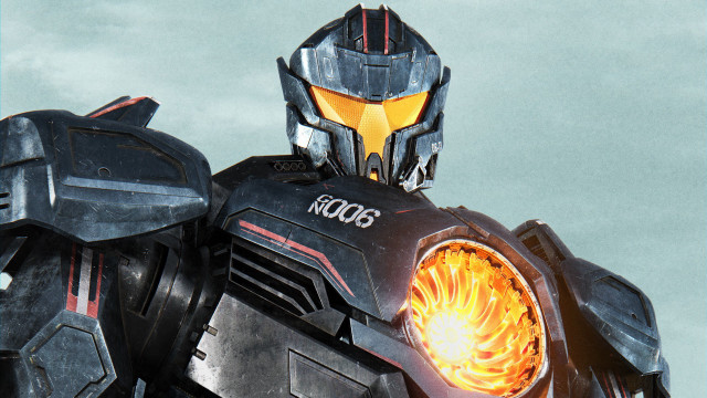 Robot yellowlight blackhelmet bluesky afrofuturism free wallpaper - medium preview image