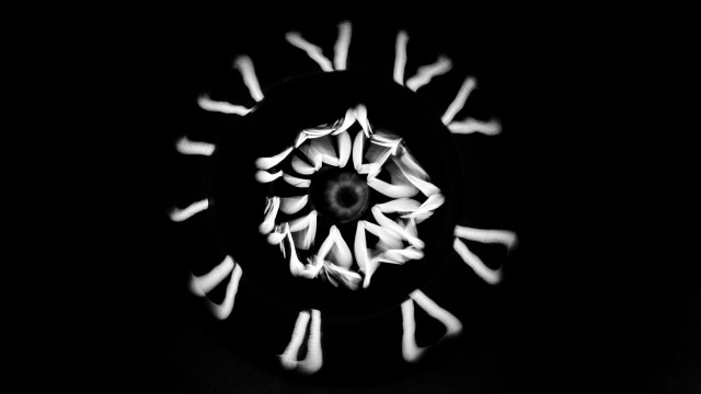 Clock face white numbers black free wallpaper - medium preview image