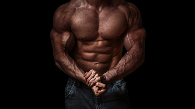 Muscular man topless portrait ashbaugh free wallpaper - medium preview image