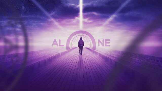 Man bridge purple sky star free wallpaper - medium preview image