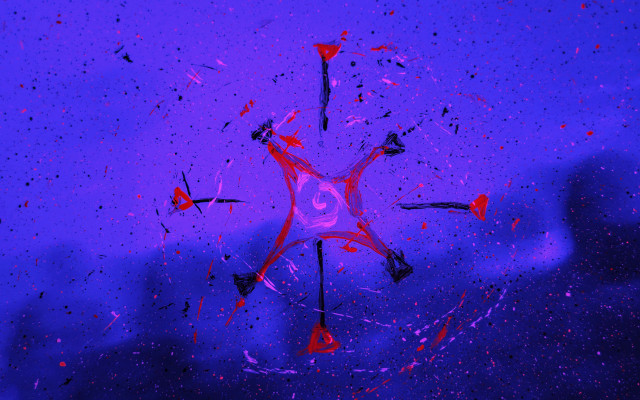 Purple clock red face abstract free wallpaper - medium preview image