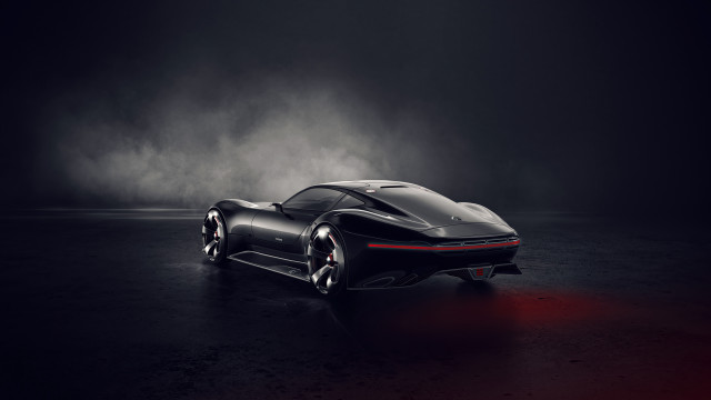 Black sports car red lights free wallpaper - medium preview image