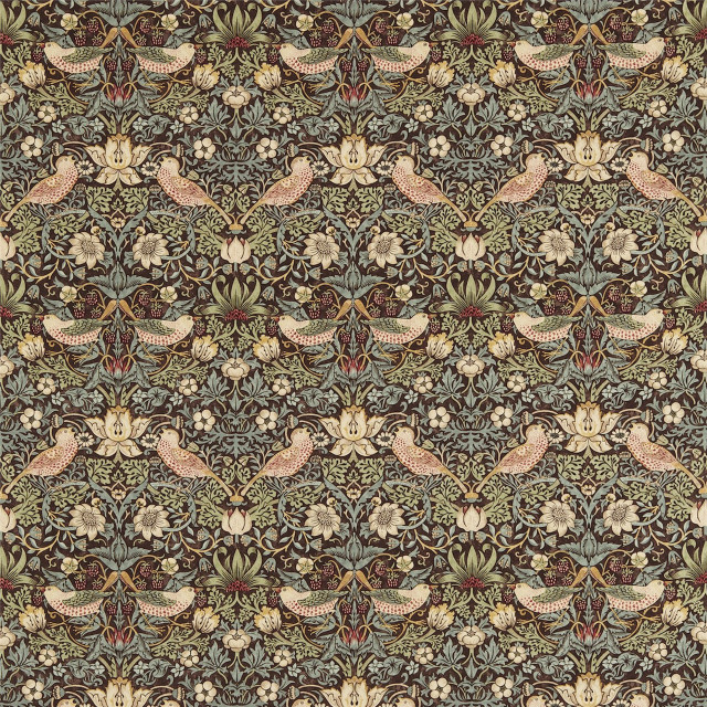 Ornate birds flowers black background free wallpaper - medium preview image
