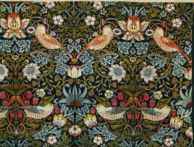 Birds flowers black green red free wallpaper - medium preview image