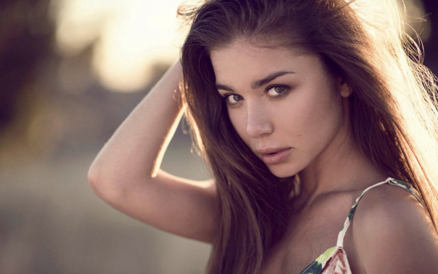 Eszter mattioni long hair blowing free wallpaper - medium preview image