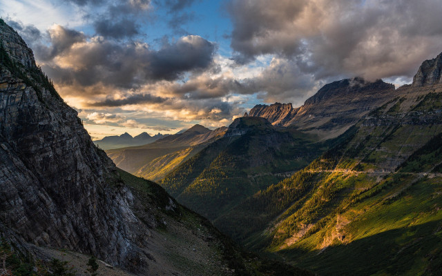 Mountain range winding road cloudy #3 free wallpaper - medium preview image