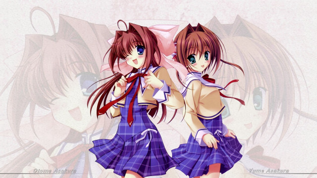 Anime girls purple dresses cat free wallpaper - medium preview image