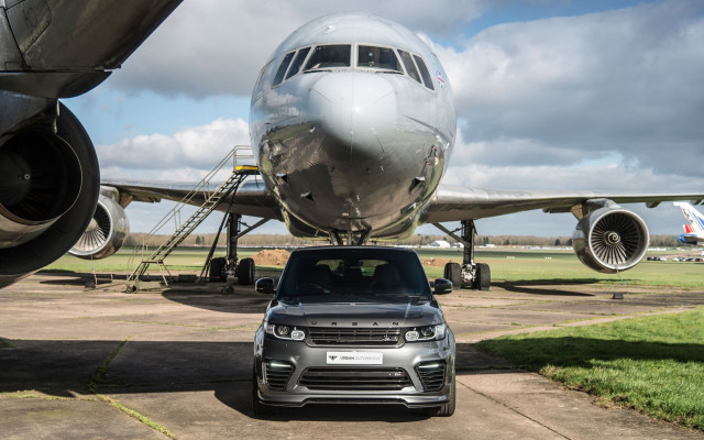 Silver car airplane runway cloudy free wallpaper - medium preview image