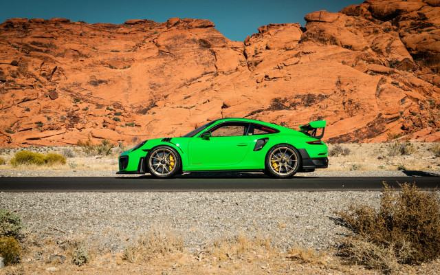 Green sports car mountain red free wallpaper - medium preview image