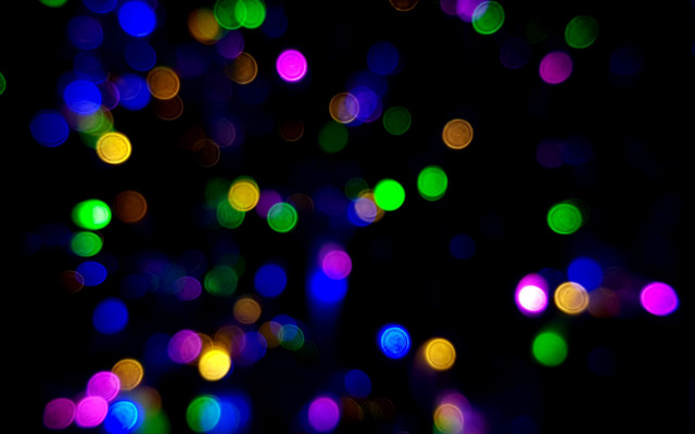 Blurry lights night sky bokeh #2 free wallpaper - medium preview image
