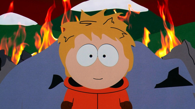 Cartoon character fire background mountain free wallpaper - medium preview image