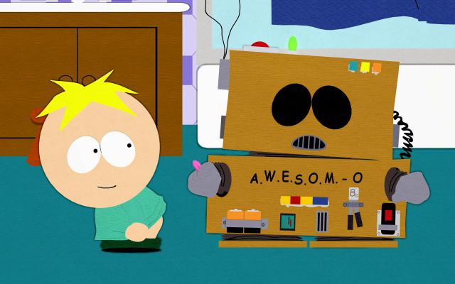 Cartoon character cardboard box face free wallpaper - medium preview image