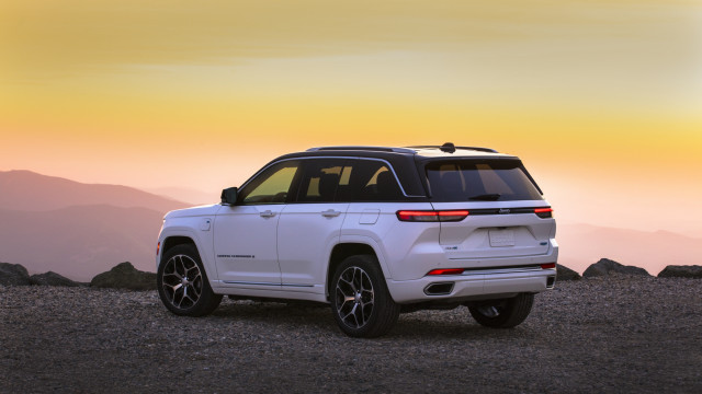 White jeep mountain sunset clouds free wallpaper - medium preview image