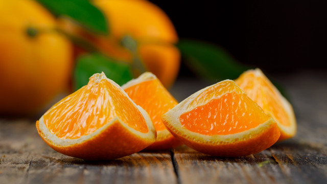 Oranges wooden table blurry food free wallpaper - medium preview image
