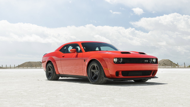 Red sports car desert sky free wallpaper - medium preview image