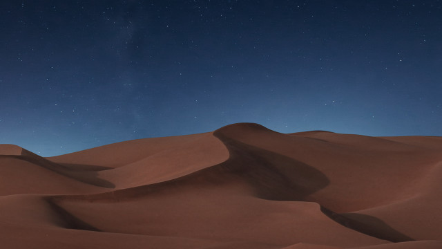 Desert starry sky moon constellation free wallpaper - medium preview image