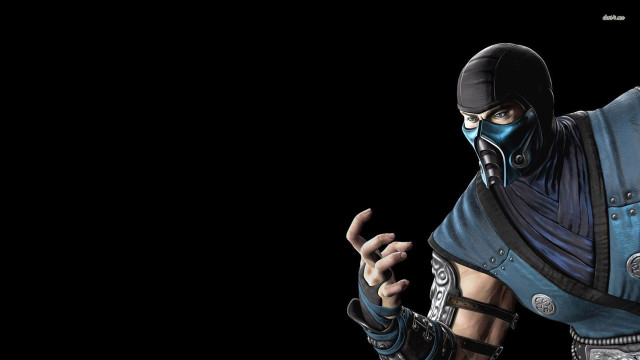 Man blue mask black outfit free wallpaper - medium preview image