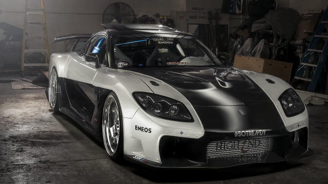 White black sports car garage #4 free wallpaper - medium preview image