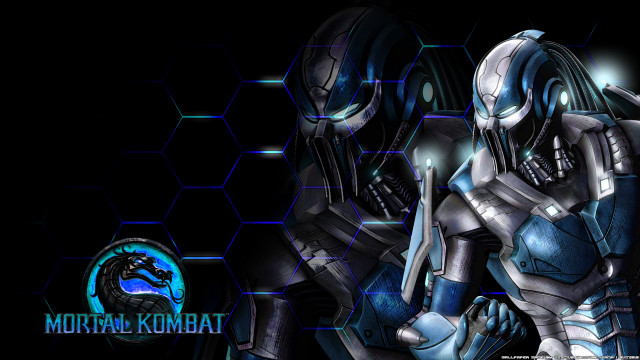 Futuristic robot blue light black free wallpaper - medium preview image