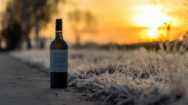 Wine sunset frosty field anamorphic free wallpaper - medium preview image