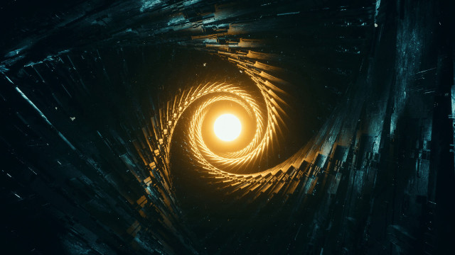 Light spiral abstract city galaxy free wallpaper - medium preview image
