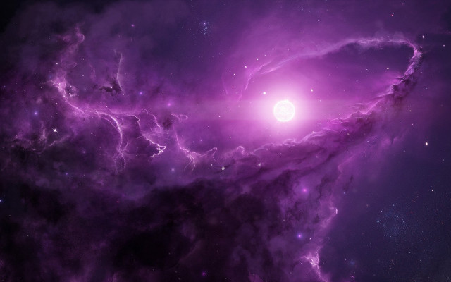 Purple space spiral stars moon free wallpaper - medium preview image