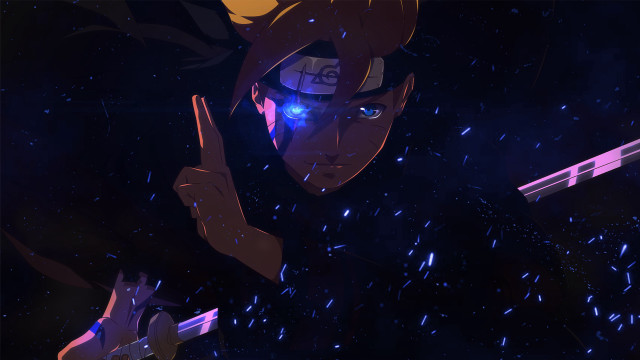 Man gun blue light space free wallpaper - medium preview image