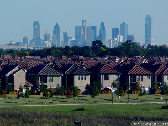 Houses skyline skyscrapers residential area free wallpaper - medium preview image